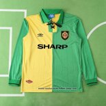 Camiseta 3ª Manchester United Retro 1992-1994 Manga Larga